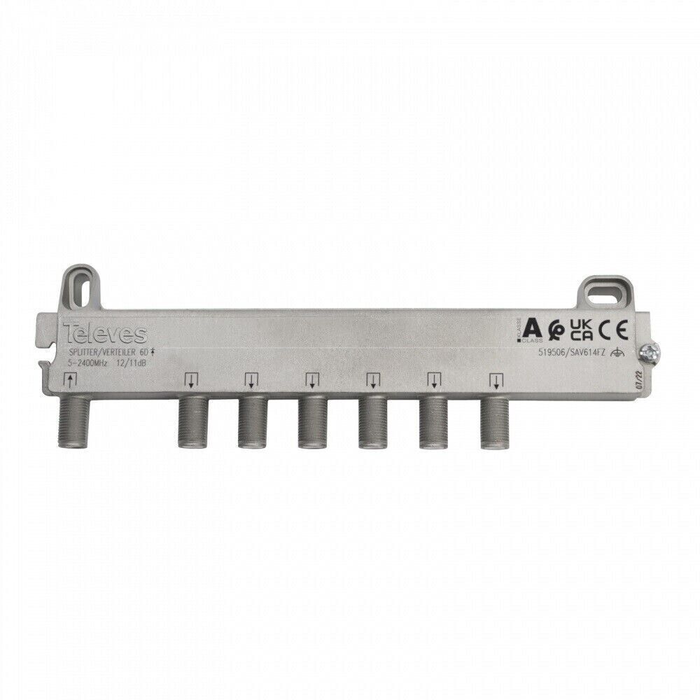 Repartidor De 6 Salidas Tdt Y Sat Con Conector F 12 DB De Televes