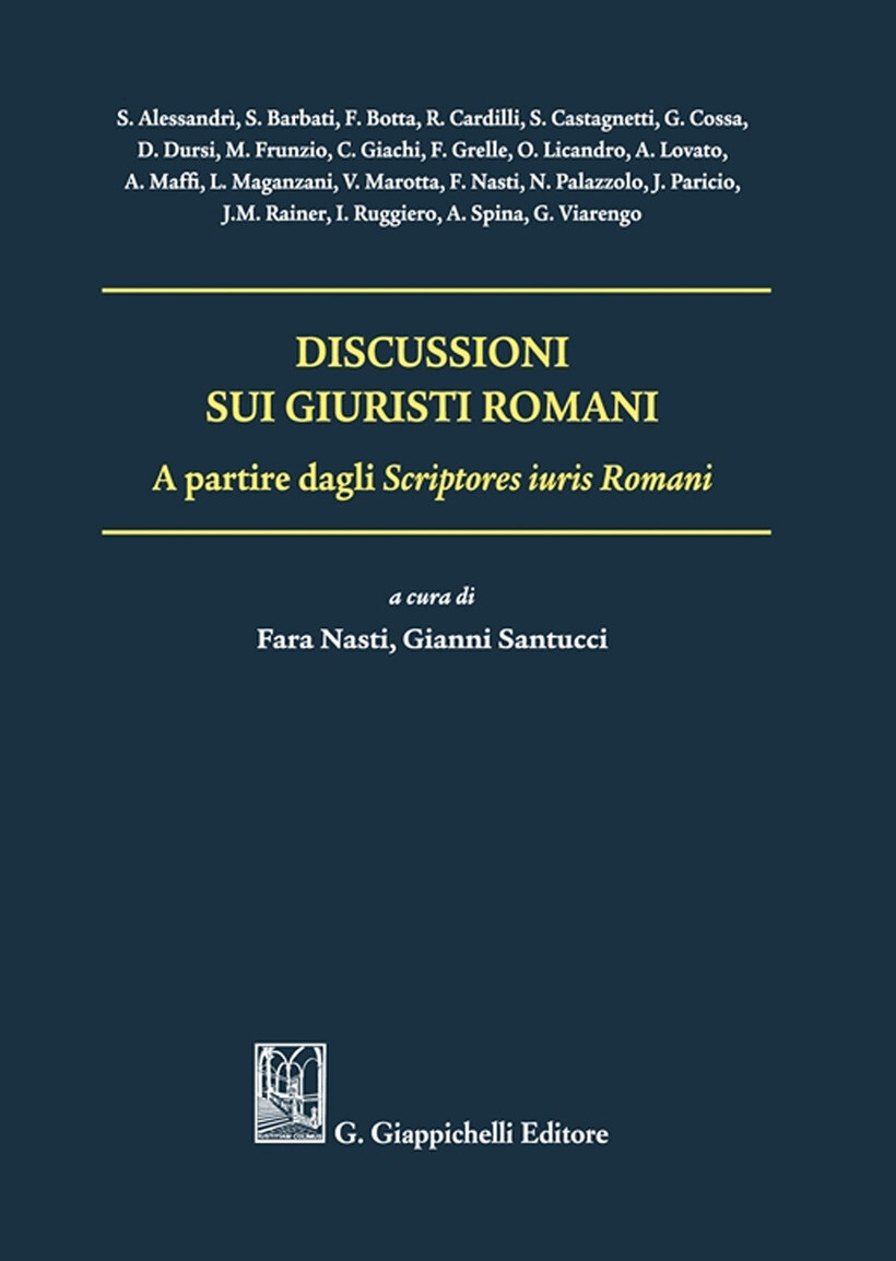 DISCUSSIONI SUI GIURISTI ROMANI - LICANDRO ORAZIO 9791221108491