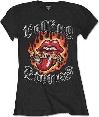 Rolling Stones (The): Flaming Tattoo Tongue (T-Shirt Donna Tg. XL) -