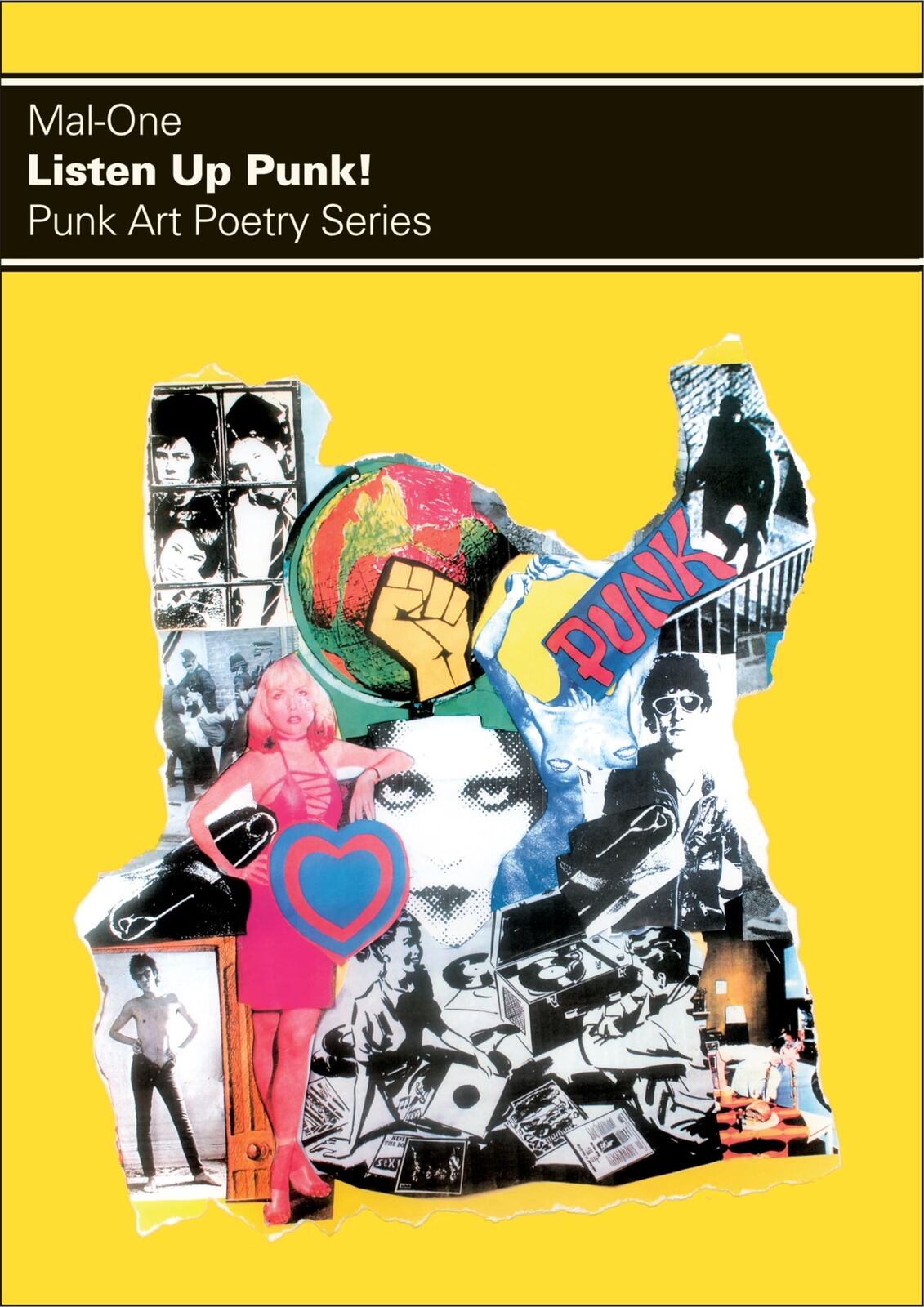 Mal-One Listen Up Punk ! Punk Art Poet Book NUOVO