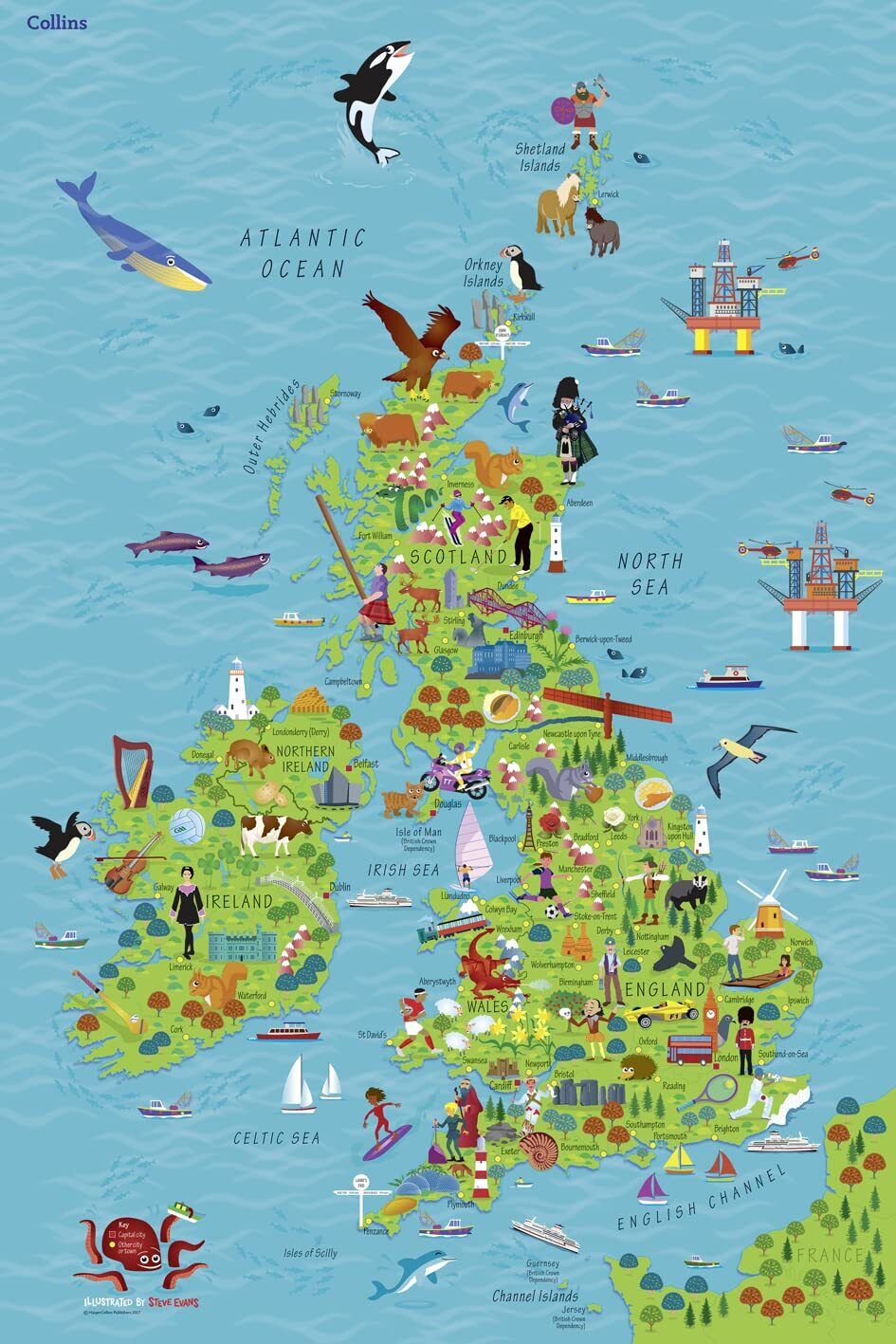 9780008212087 Children’s Wall Map of the United Kingdom and Ir... UK knowledge