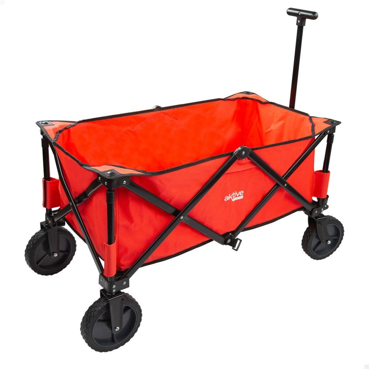Carrello Da Spiaggia Multiuso Aktive 90 X 91 X 47 Cm Rosso Acciaio