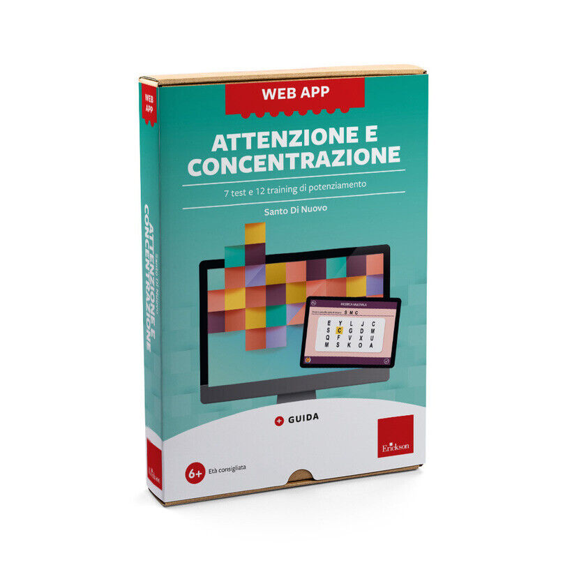 WEB APP ATTENZIONE E CONCENTRAZIONE. 7 TEST E 12 TRAINING DI POTENZIAMENTO. CON