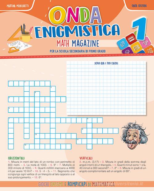 9788896281482 Onda enigmistica. Math Magazine Per la Scuola media vol.1 - Martin
