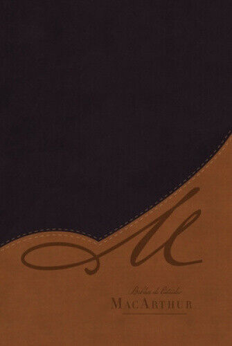 Rvr1960, Biblia de Estudio Macarthur, Letra Grande, Leathersoft, Café, Con