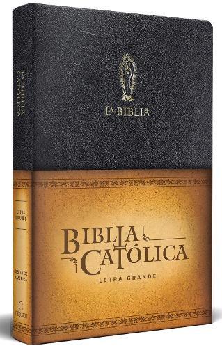 La Biblia Católica: Tamaño grande, Edición letra grande piel negra,  (Tascabile)