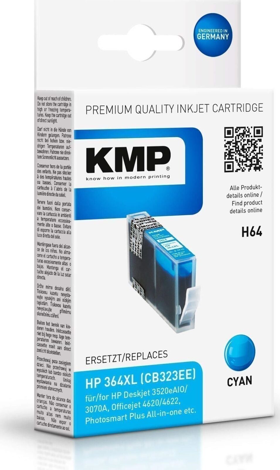 Kmp: Tinte Ers.Hp 364Xl Cyan -