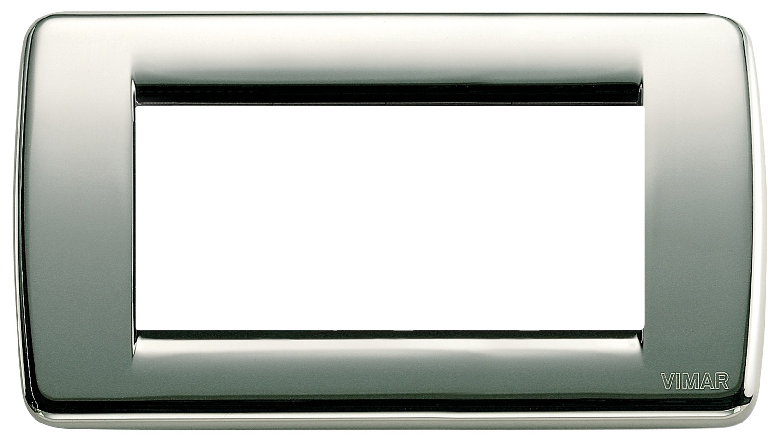 Placca Rondò 4 Moduli – Cromo Metallizzato – IDEA