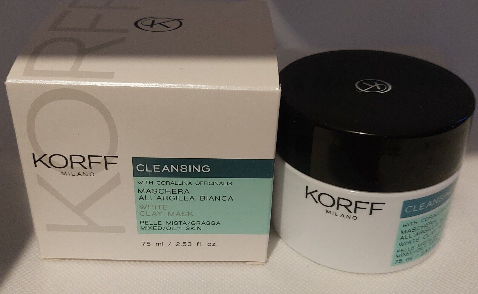KORFF MASCHERA ALL'ARGILLA BIANCA