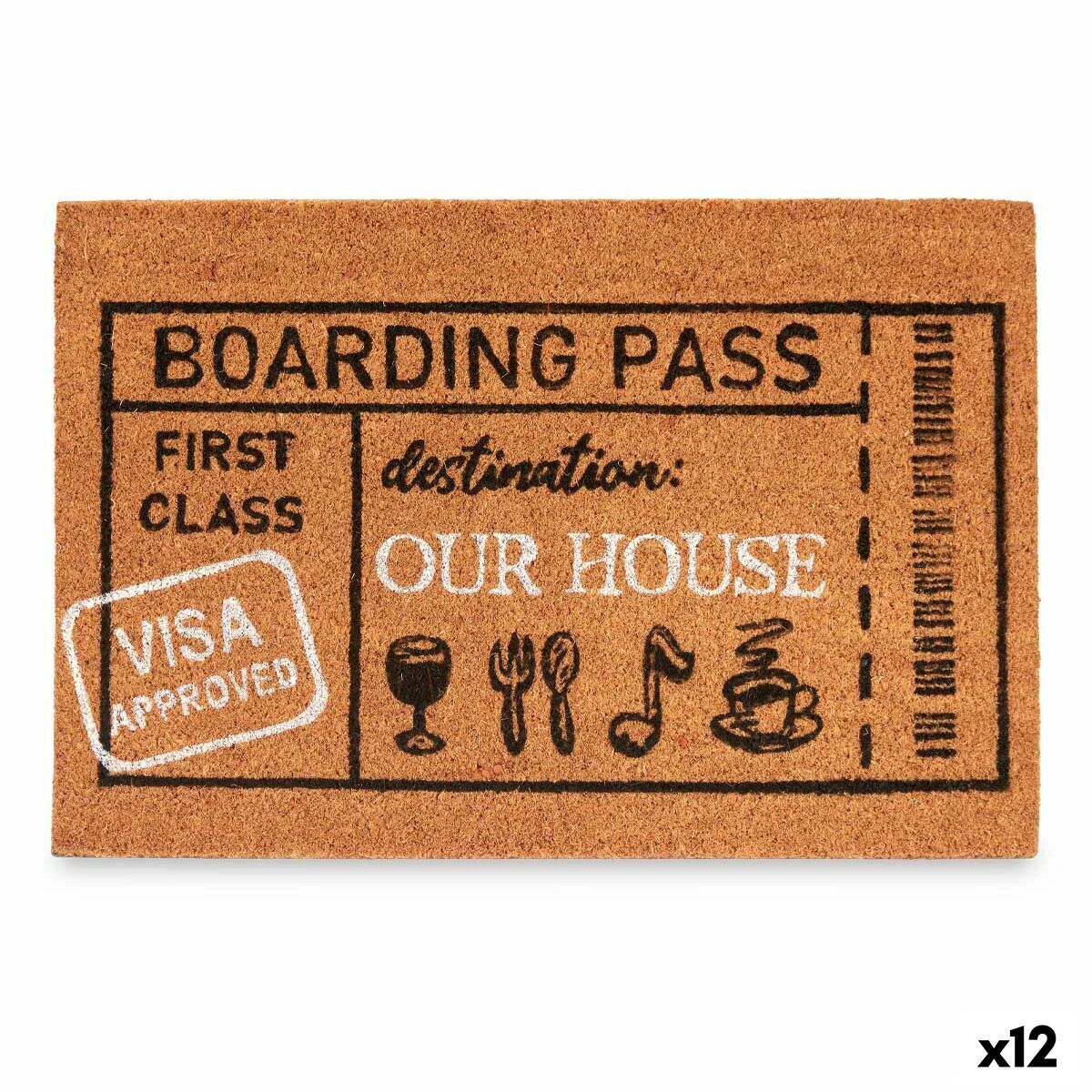Zerbino Boarding Pass Naturale 60 x 1 x 40 cm [12 Unità]
