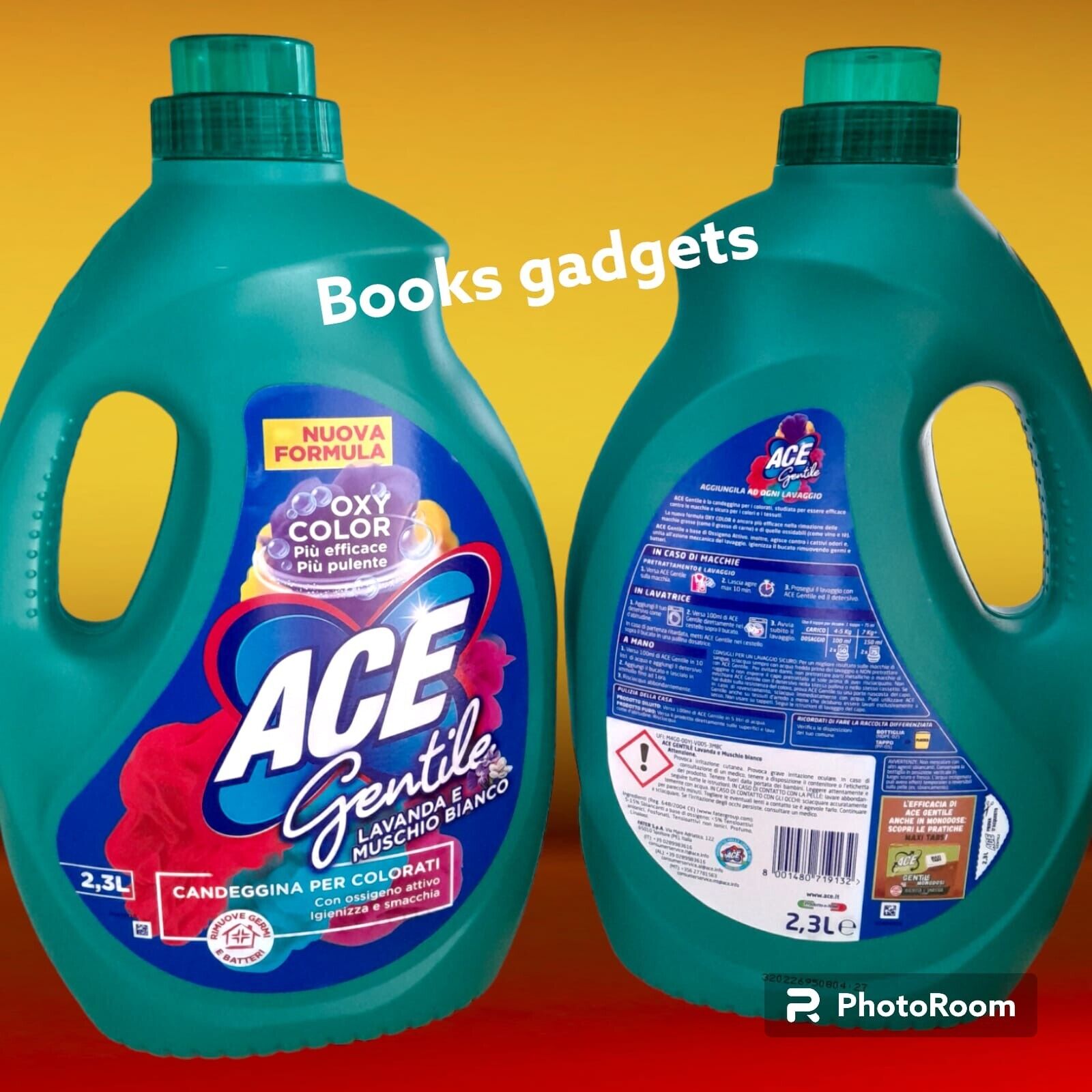 7pz Ace Gentile Candeggina Igienizza Capi Colorati Lavanda Muschio Bianco 2,3Lt