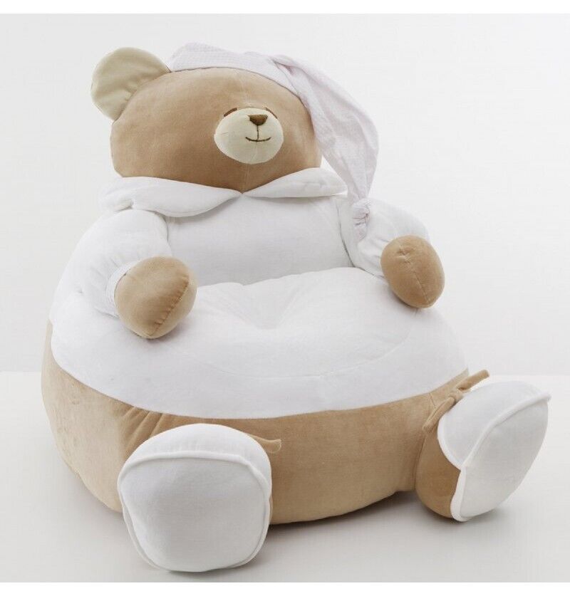 NANAN Pouf a forma di Orso Poltroncina per Bambini colore Bianco - Tato