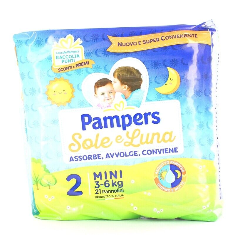43292 PAMPERS SOLEeLUNA 2 MINI 3-6 KG.21 PZ