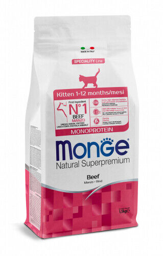 Monge Kitten Manzo Gr.400 - Monge Natural Superpremium Secco Gatto