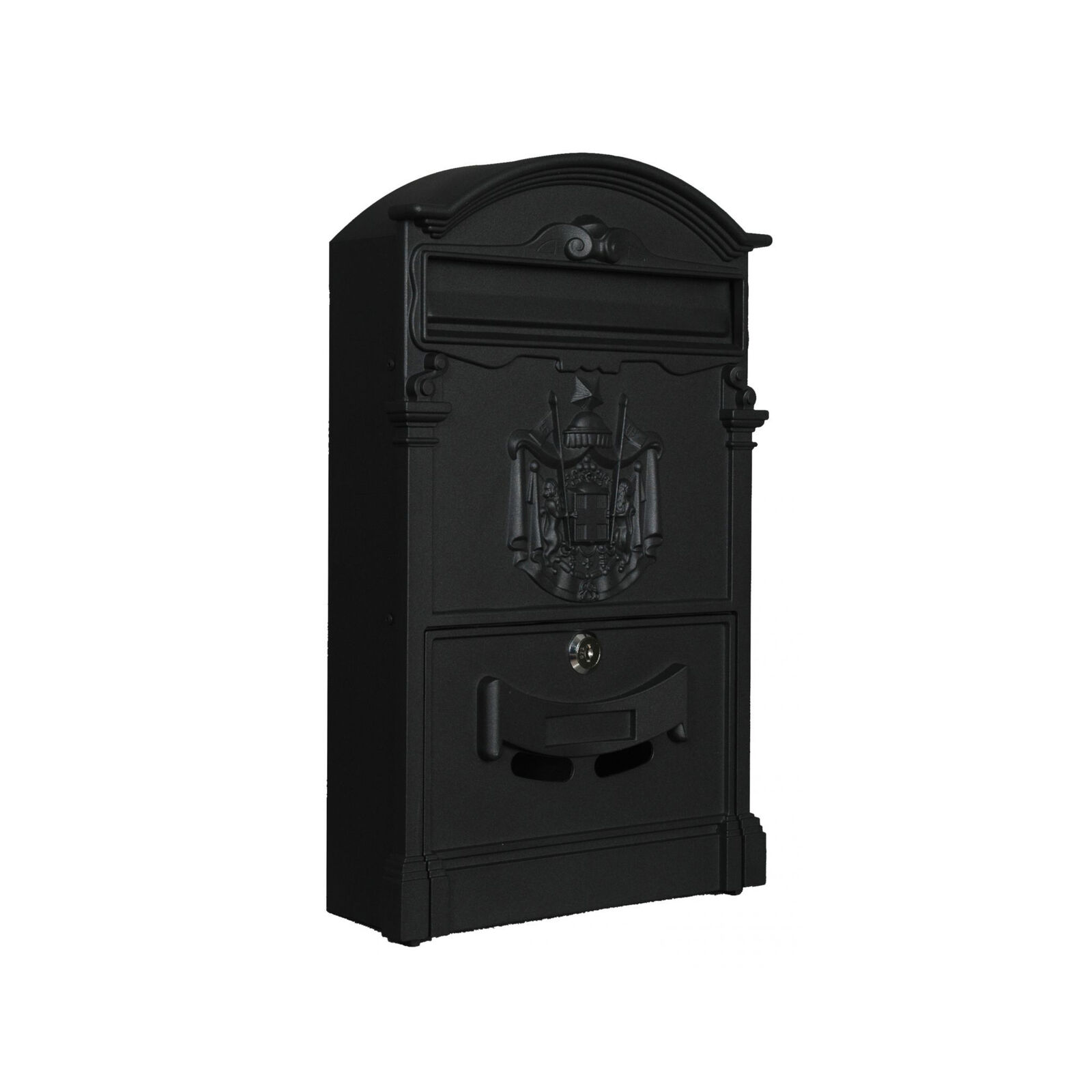 Cassetta Postale Rege Poste In Alluminio Nero 26X9x41cm - 23438