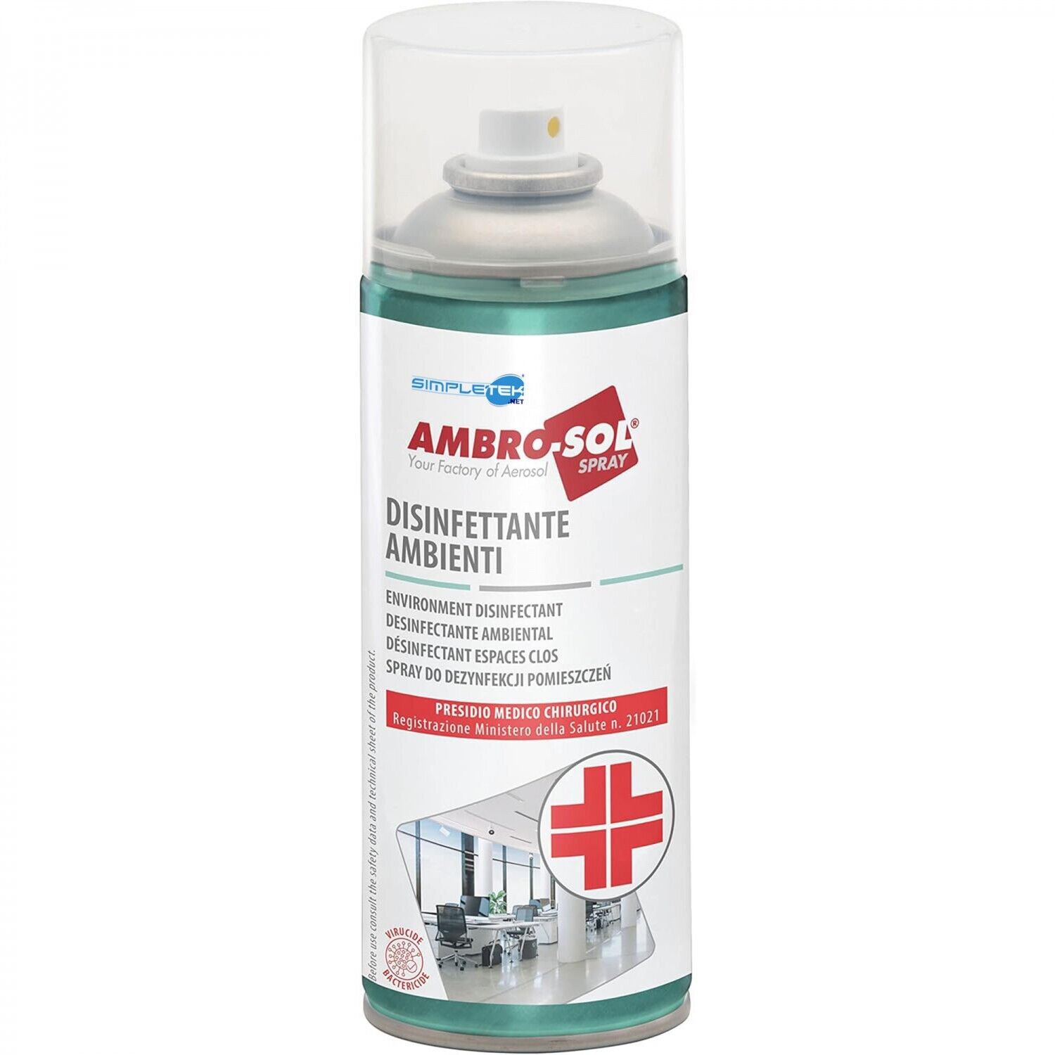 Bomboletta Spray Disinfettante Per Ambienti Antibatterico Pmc Presidio Medico_