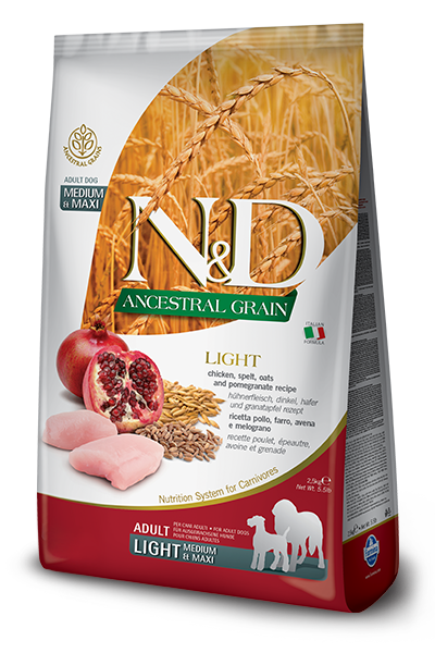 Farmina  N&D Ancestral Dog Pollo E Melograno Light Medium/Maxi Kg.2,5