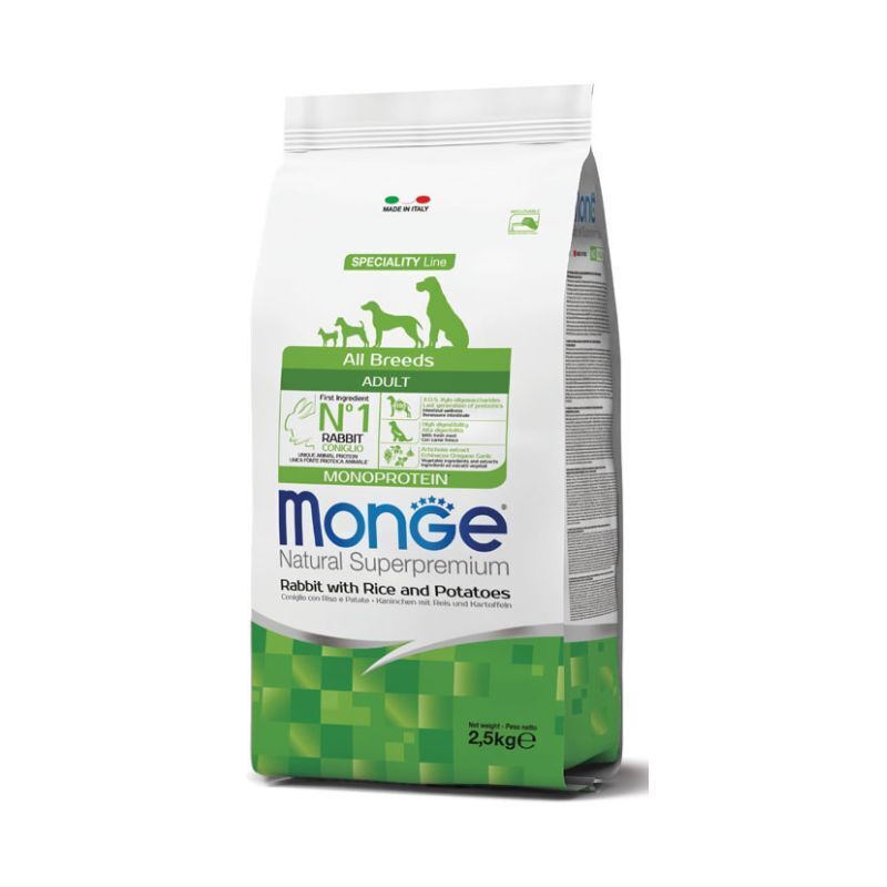 Monge adult all breeds coniglio 2,5kg