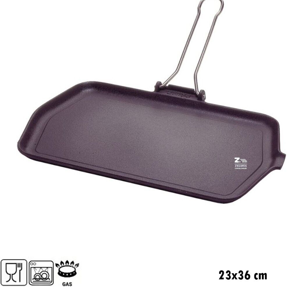 BISTECCHIERA PIASTRA DI COTTURA CM 23x36 MARINELLA RETTANGOLARE IN GHISA SMALTAT