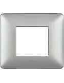 BTicino AM4802MSL Matix | placca 2 moduli silver