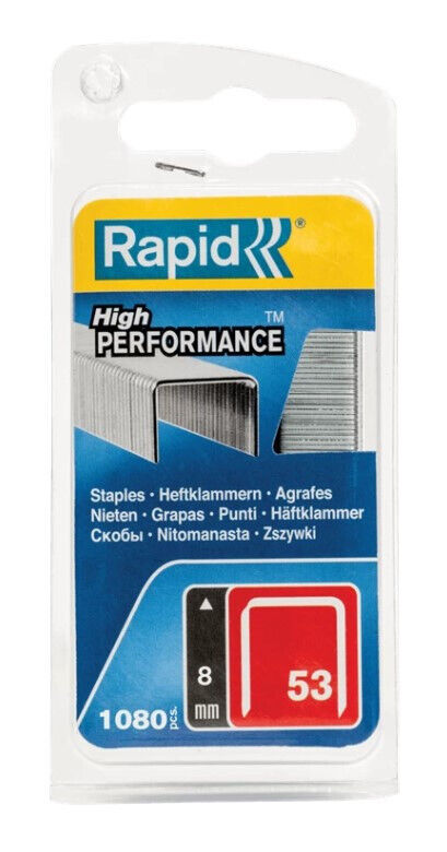 Lotto 1080 Graffette N 53 Alte Prestazioni 8mm Rapid Graffette