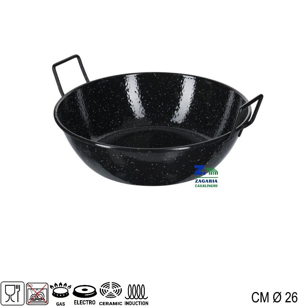 TEGAME LA VALENCIA CASSERUOLA DIAM. 26 CM FONDO ACCIAIO SMALTATO PER INDUZIONE