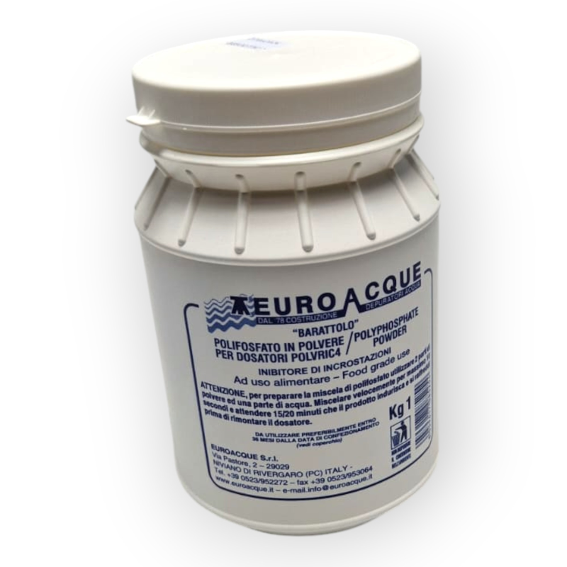 SALE POLIFOSFATO IN POLVERE RICAMBIO DOSATORE 1 K UNIVERSALE ANTICALCARE CALDAIA
