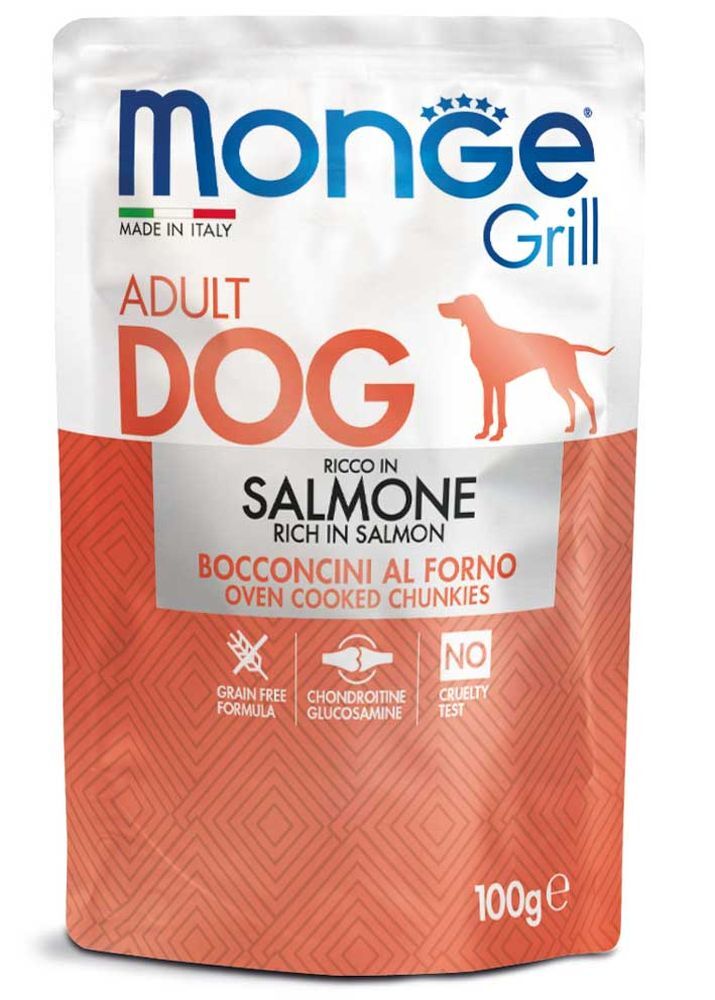 Mongegrill Cane, in busta 100gr - Salmone