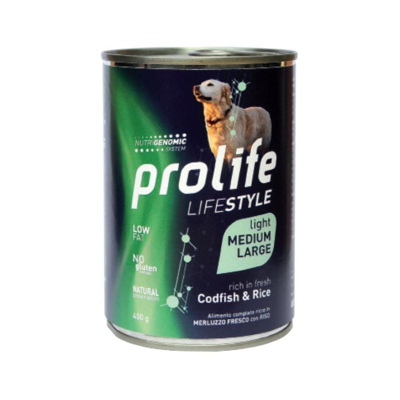 Prolife lifestyle light merluzzo e riso medium large 400gr