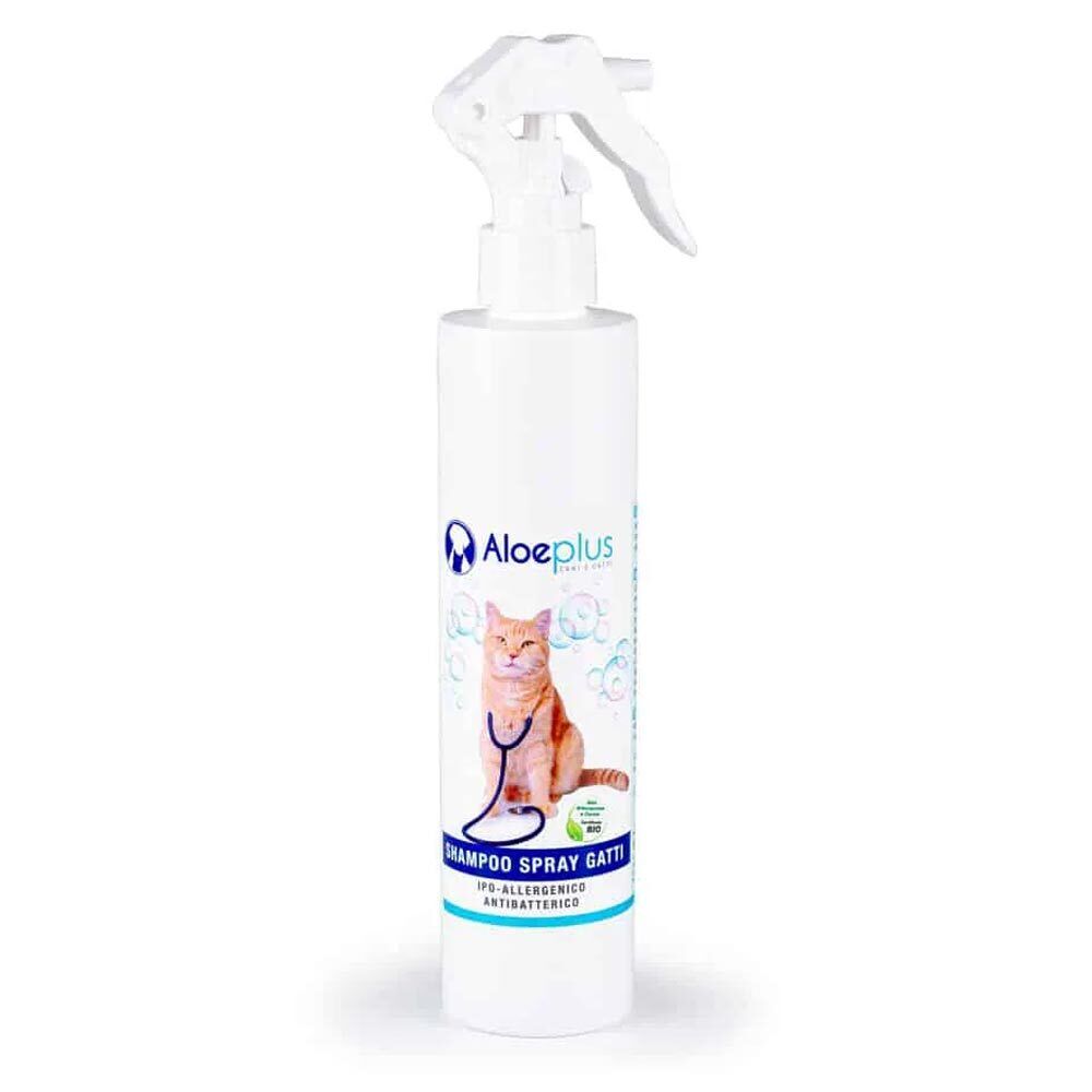 Aloe Plus Shampoo Spray Antibatterico per Gatti, 250ml
