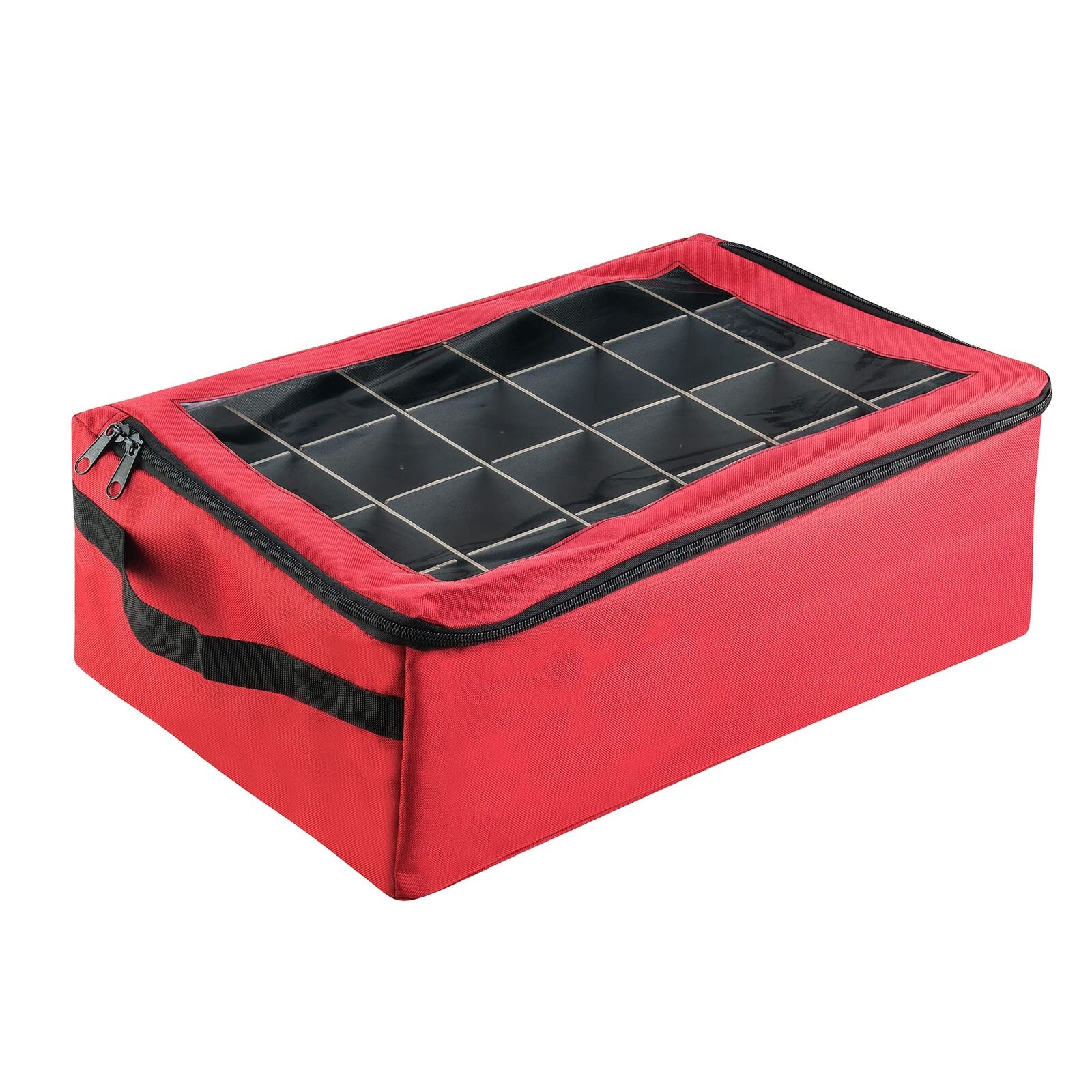 TINY TIM TOTES Contenitore per ornamenti coperchio con cerniera 48 scomparti ...