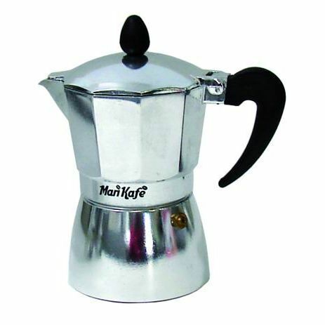 Caffettiera MariKafe' 1 Tazza in Alluminio Macchinetta Caffe' Espresso Moka