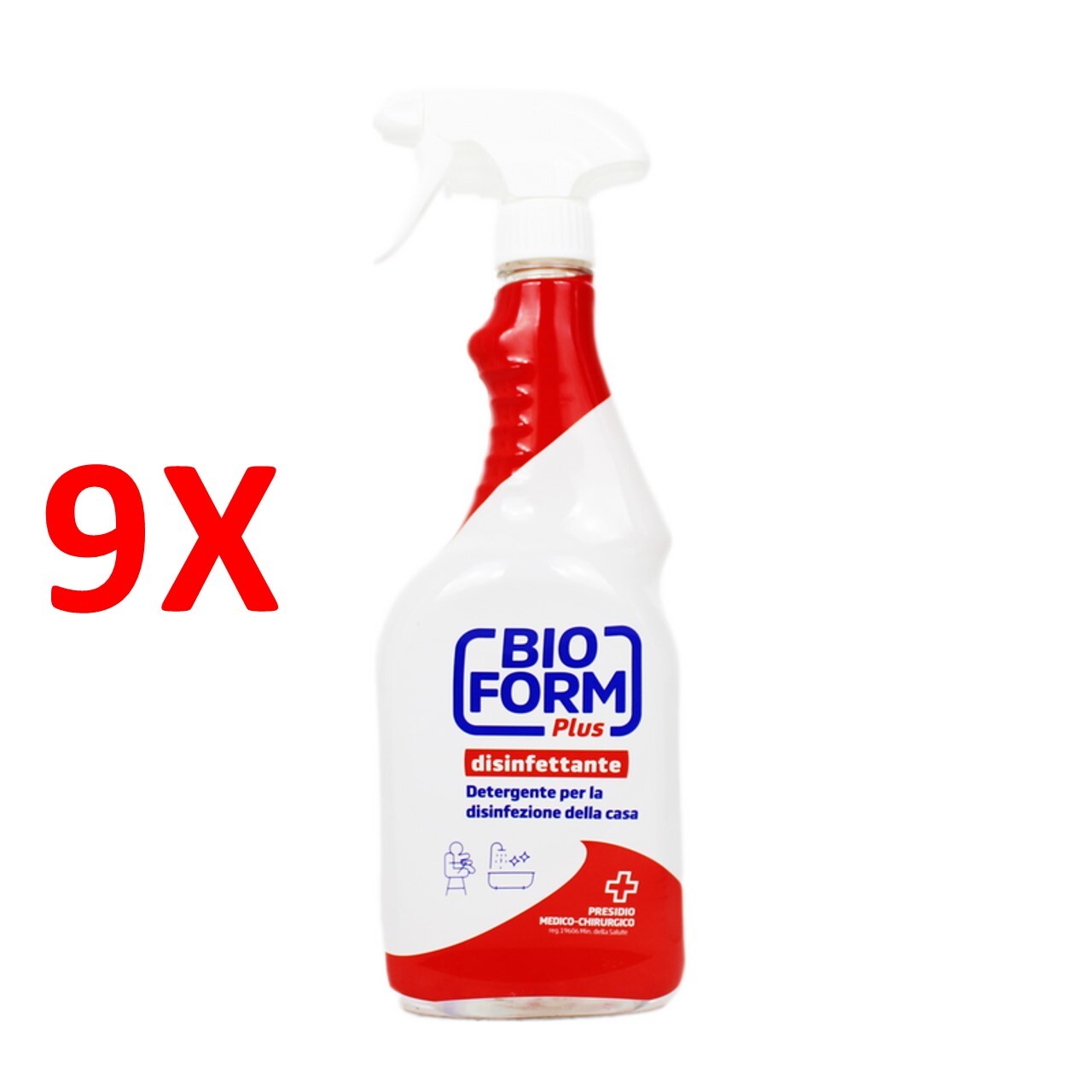 9 X Bioform Plus Disinfettante Presidio Medico Chirurgico Trigger 650 Ml