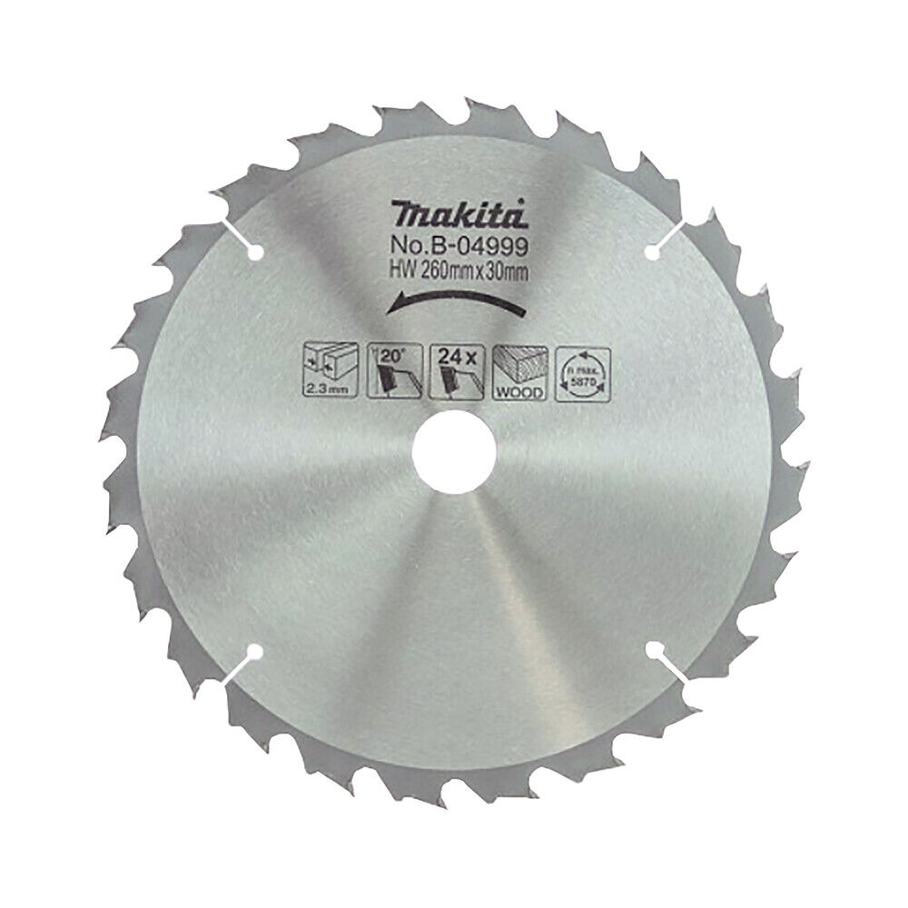 Makita B-04999 Lama Sega Circolare Standard T.C.T. 260x30mm 24T Legno Legno