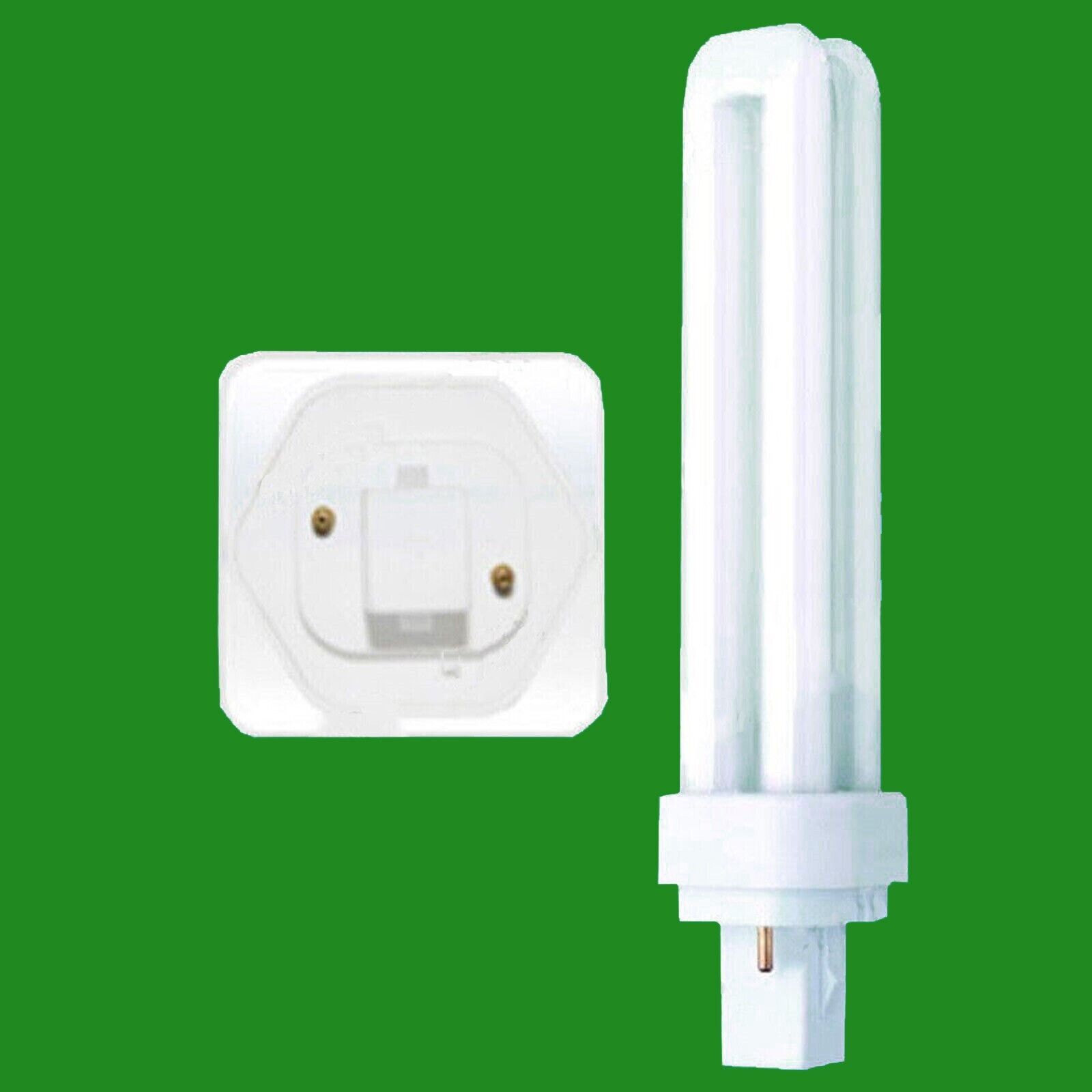 1x 18W Philips G24d-2 4000K 840 2 Pin Bassa Energia Cfl Lampadina Lampada 1200lm