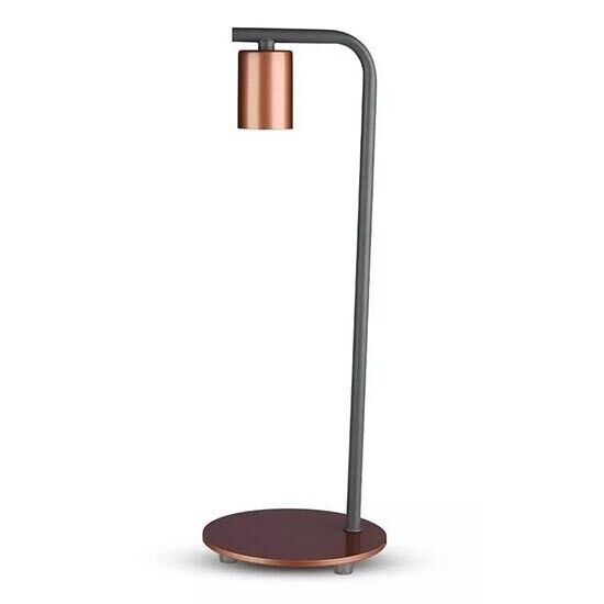 V-TAC VT-7412 Lampada da tavolo in metallo colore bronzo con portalampada per la