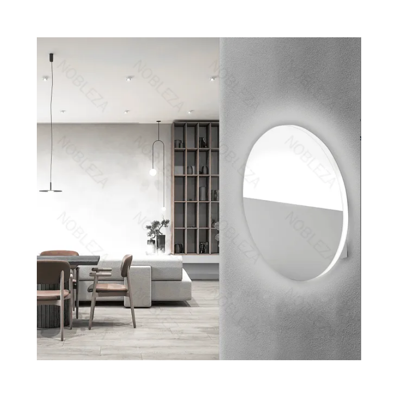 Applique led in ferro e acrilico bianco 9W 1200lm 6500K luce fredda misura 200xH