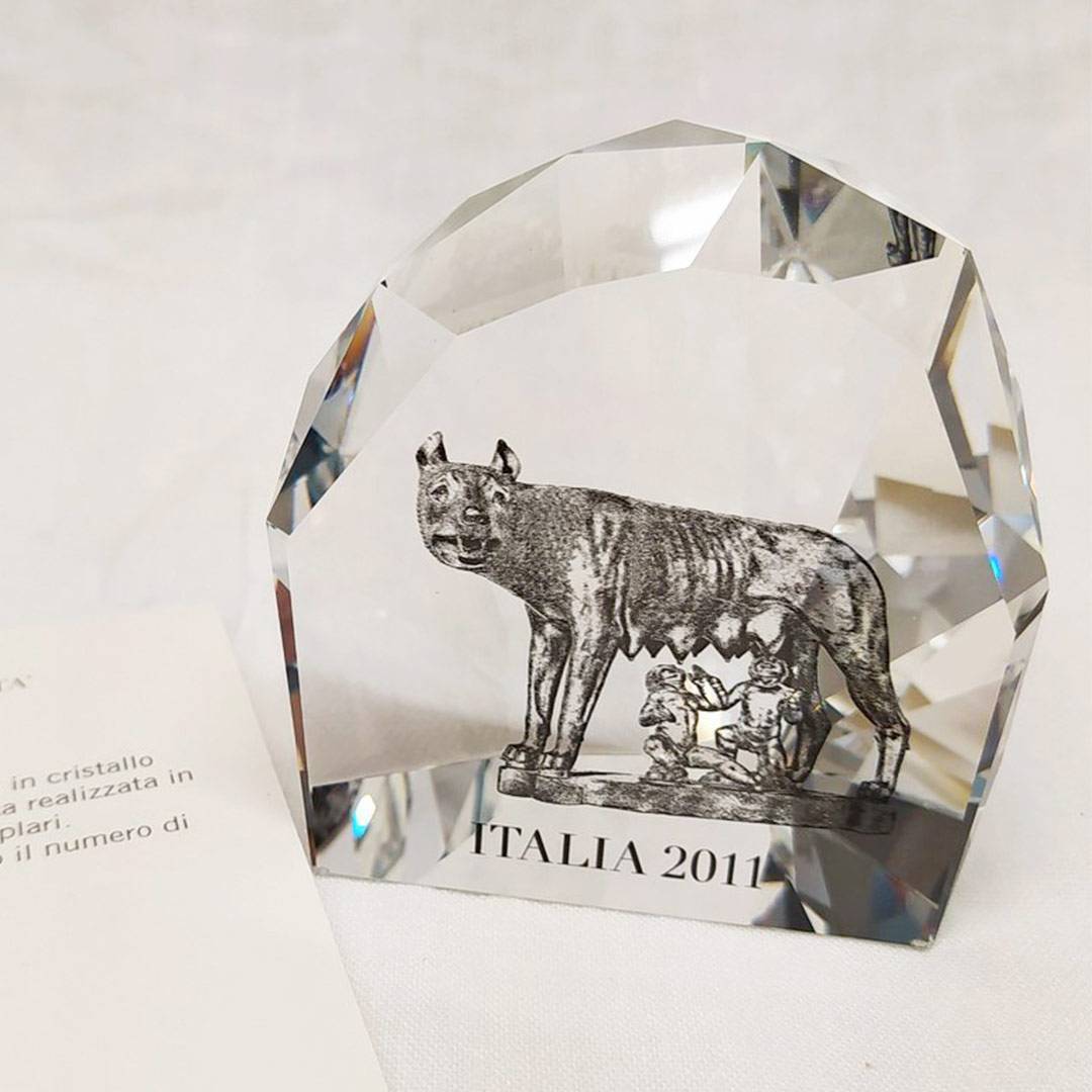 Cristallo Swarovski Targa La Lupa 2011 Limited Edition 1145684 Nuovo Scatola