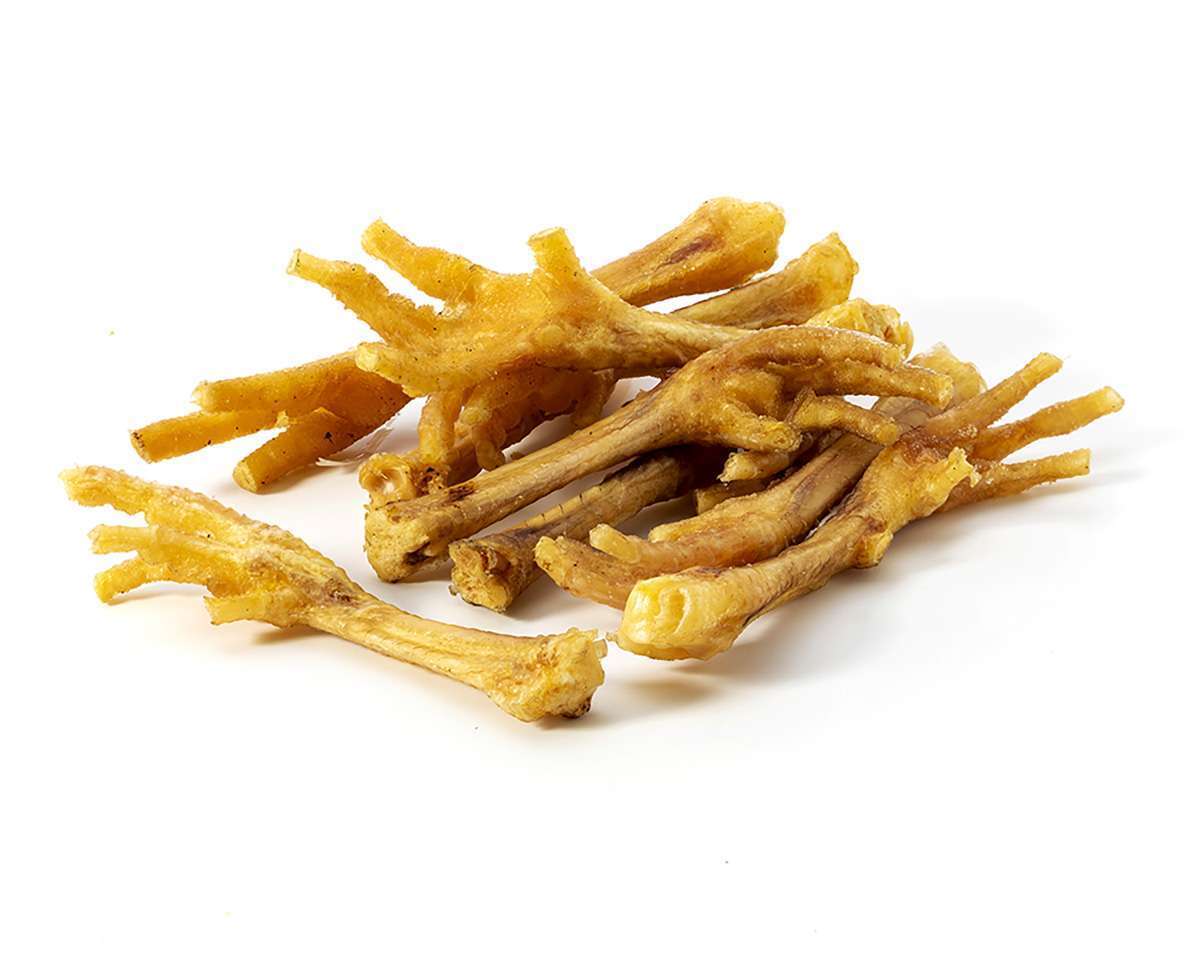 Zampe di pollo gallina essiccate 200 gr snack per cane naturale barf cani