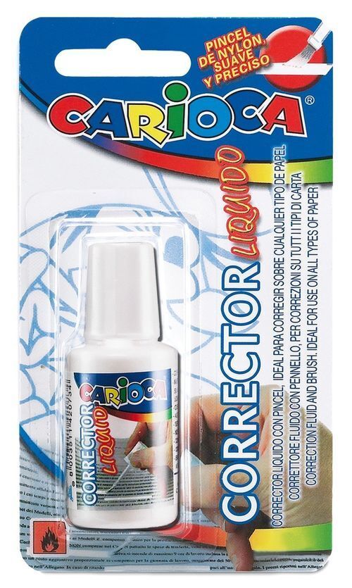 40490 CARIOCA CORRECTOR CORRETTORE LIQUIDO CON PENNELLO ml. 13