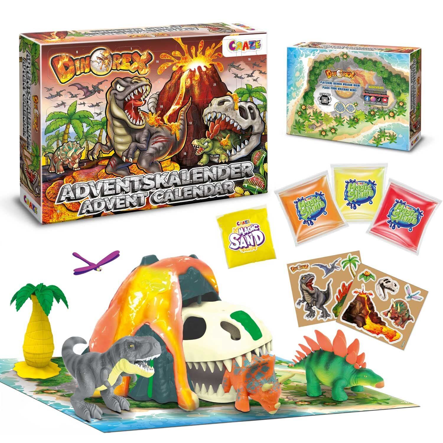 CRAZE Calendario Avvento Bambini Calendario dell' avvento di Dinosauri Bambin...