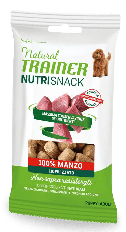 Natural Trainer Nutrinsnack per Cani Puppy e Adult al Manzo da 20 gr