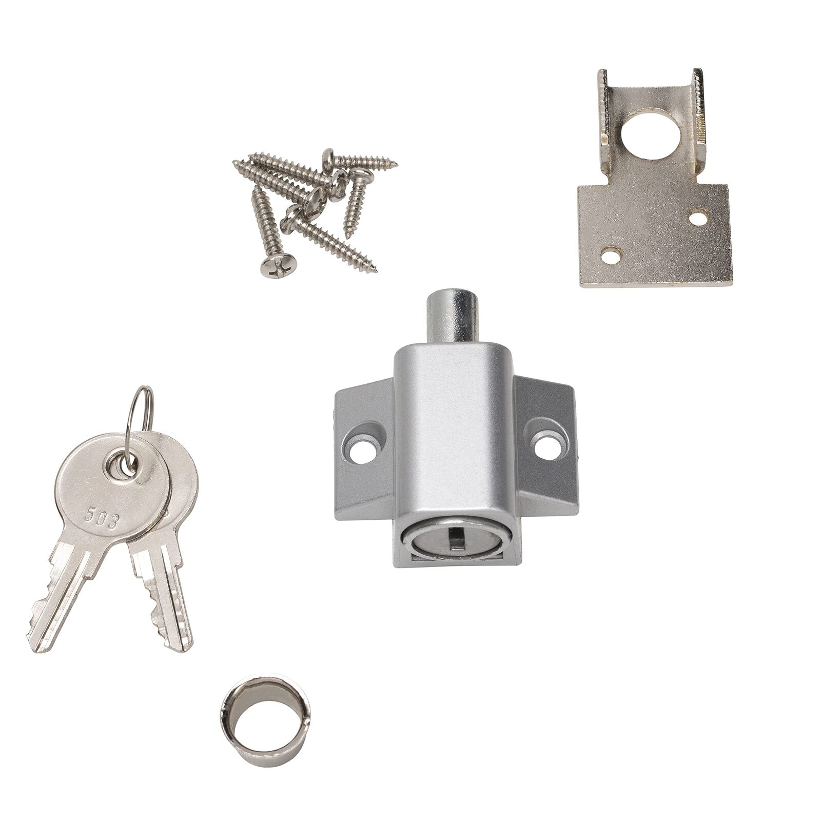 PDL100-Patio Serratura per porte e finestre, in nichel satinato (U2W)