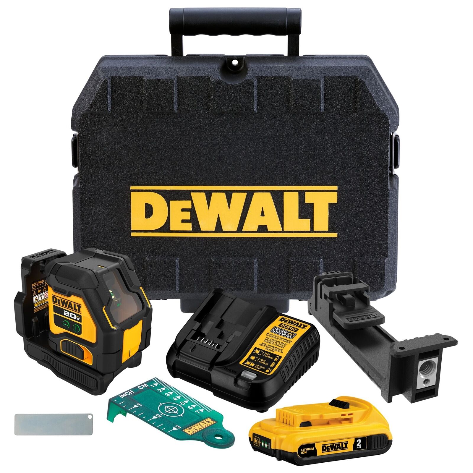 DEWALT DCLE34021D1-QW Laser multilinea con raggio verde con 1 batteria XR 18V 2