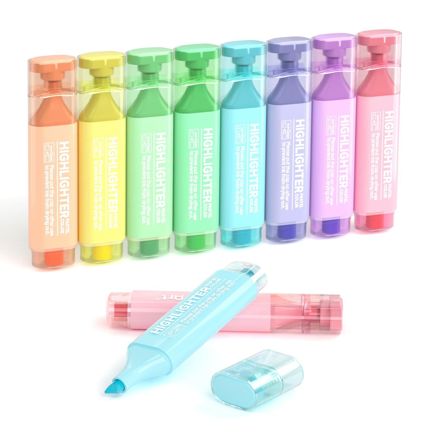Shuttle Art Evidenziatori Pastello 8 Colori Assortiti Macaron Punta a Scalpel...