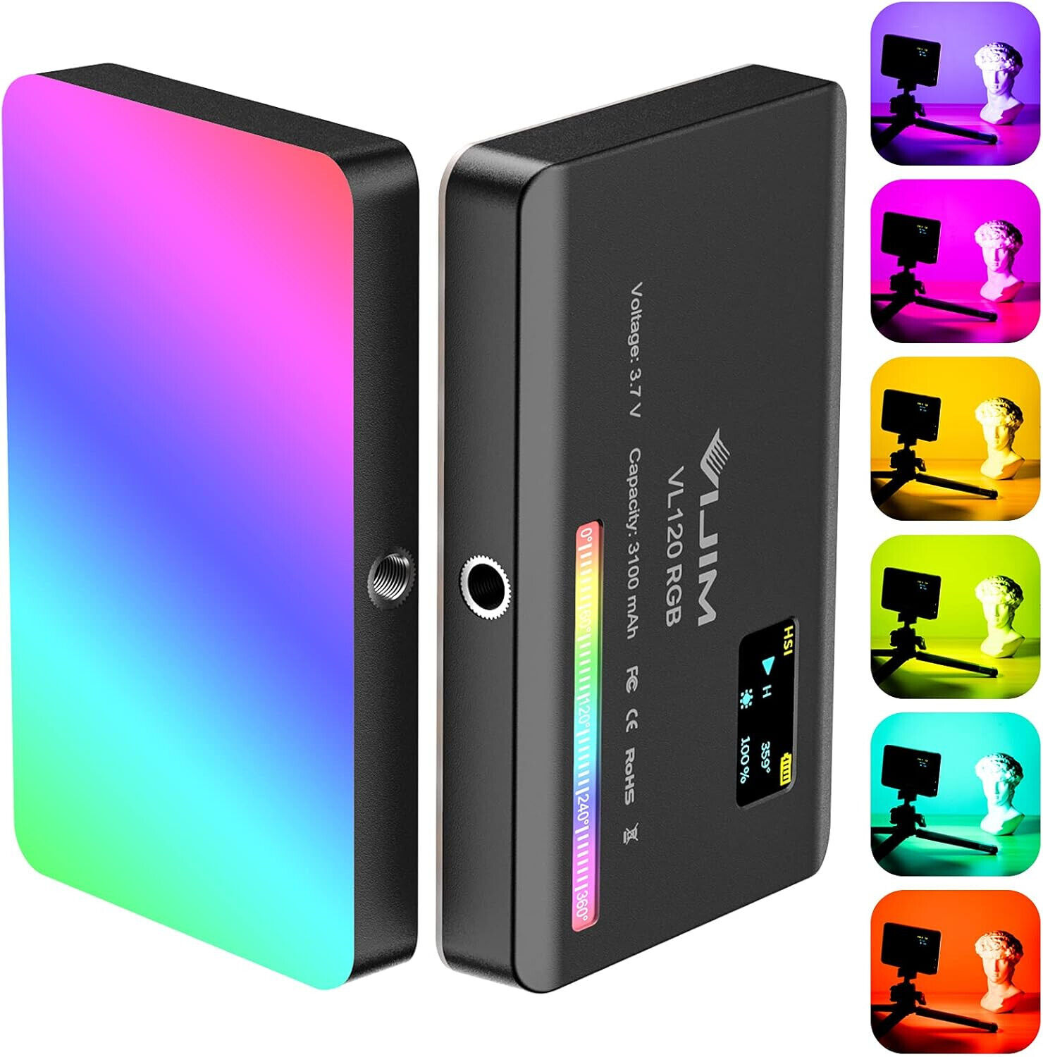 VIJIM VL120 RGB Multi Color Lampada video LED  Luce Led Fotografia con Batteria
