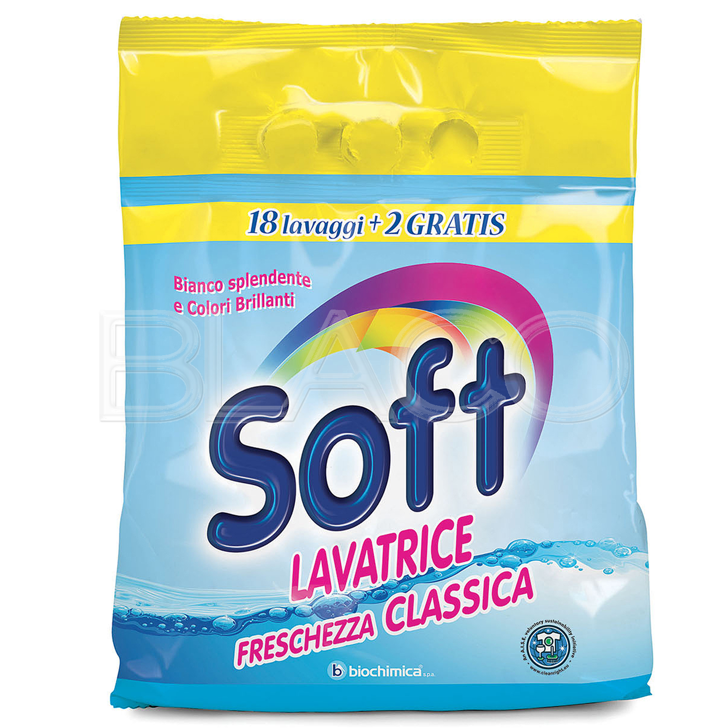 SOFT PIU DETERSIVO BUCATO LAVATRICE IN POLVERE IGIENIZZANTE 22 LAVAGGI