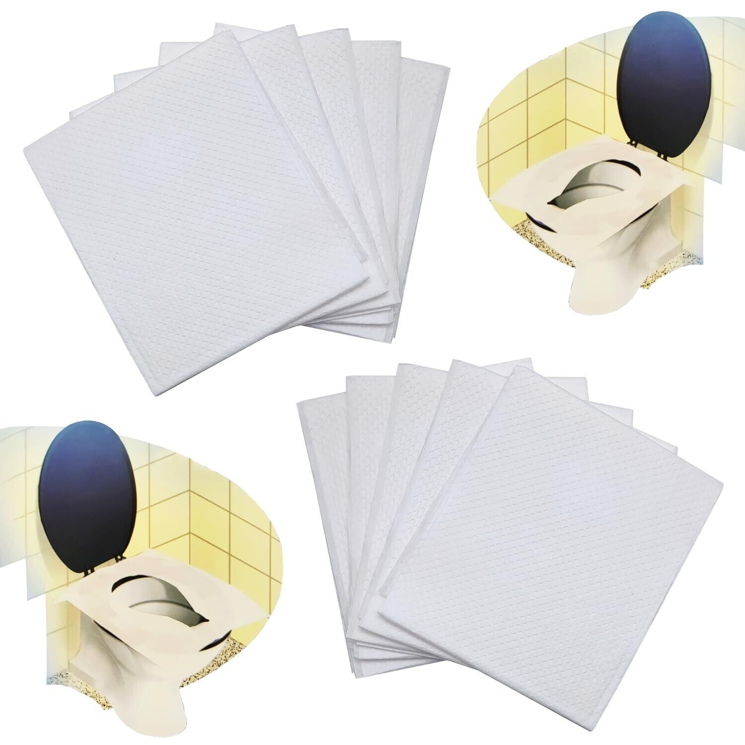 10x copriwater monouso in carta igienico copritazza WC usa e getta antibatterico