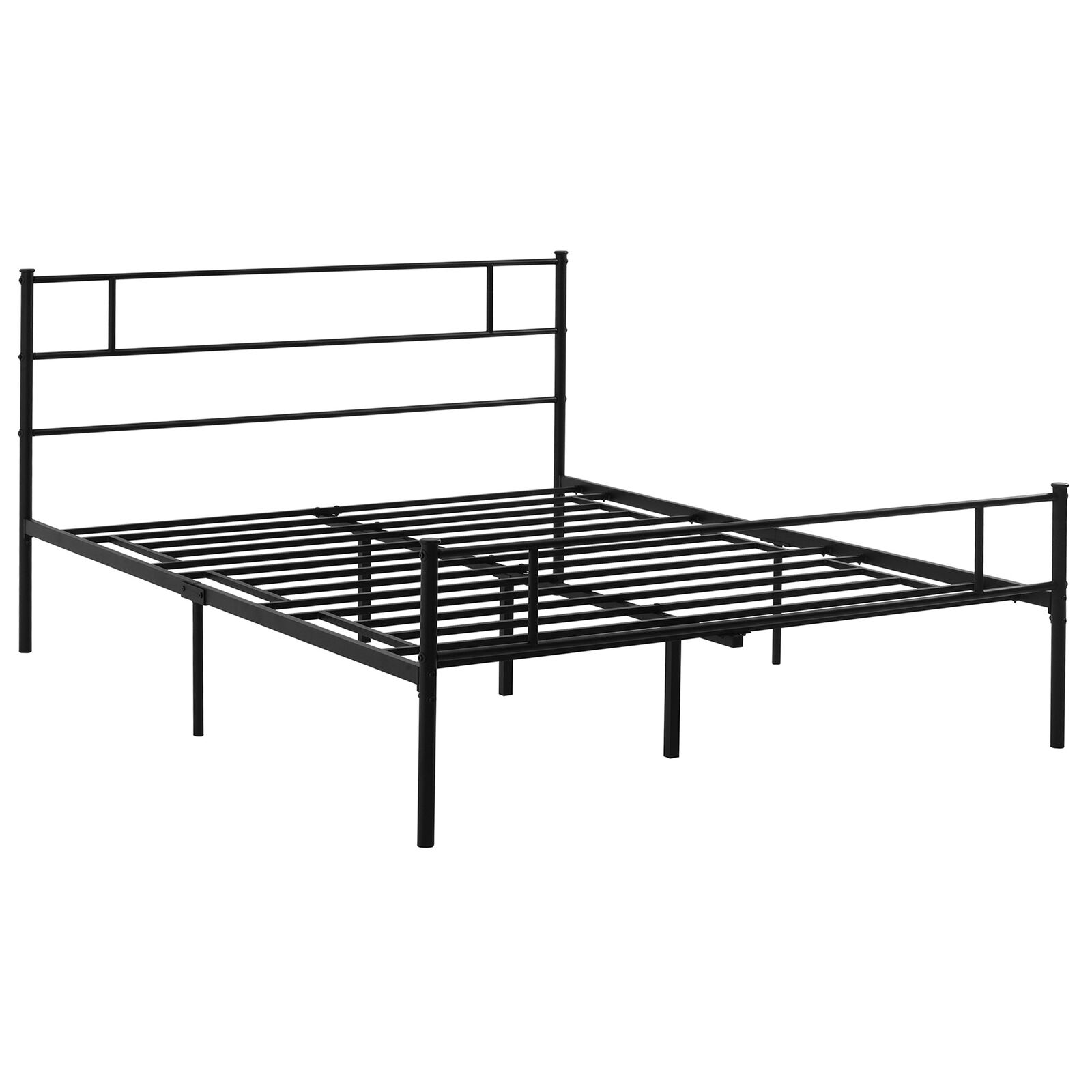 HOMCOM Struttura Letto Matrimoniale in Acciaio 165x211x100cm con Testiera