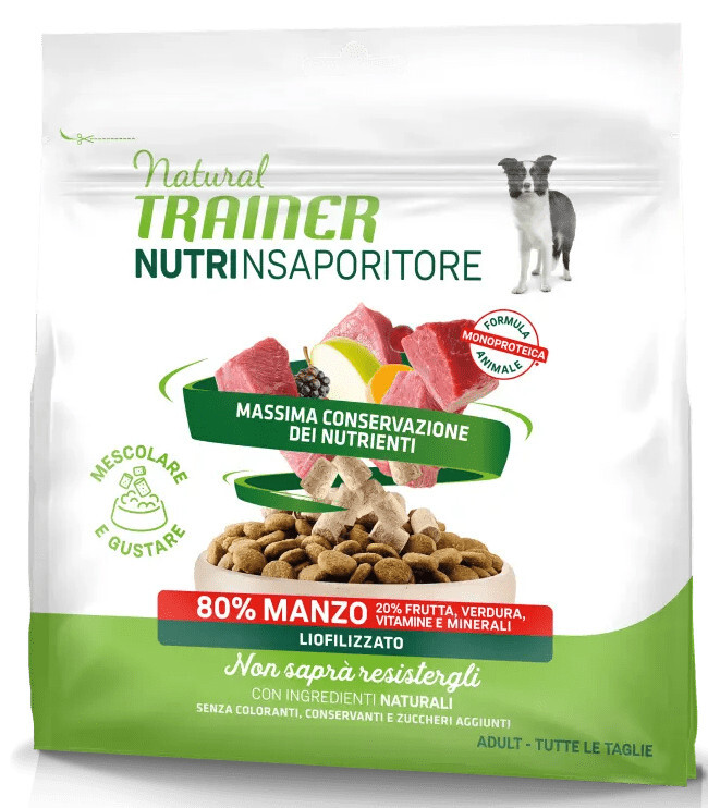 Natural Trainer Nutrinsaporitore per Cani Adult al Manzo da 120 gr